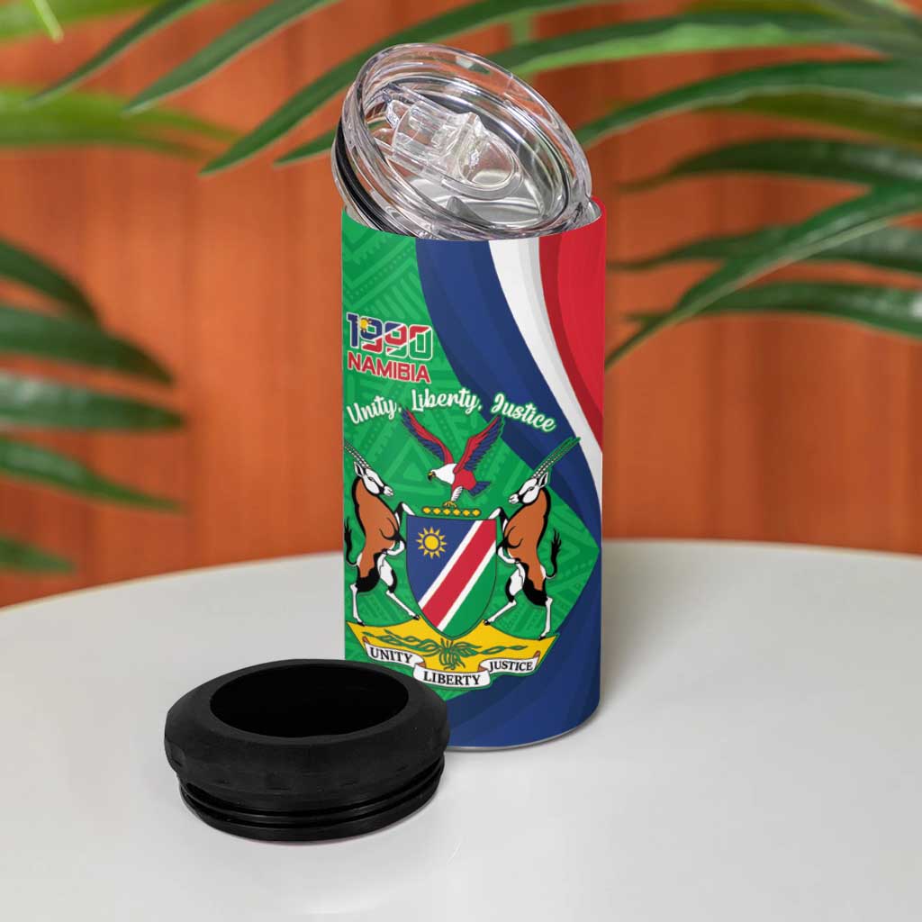 Personalised Namibia 4 in 1 Can Cooler Tumbler 35th Anniversary Independence Day LT15