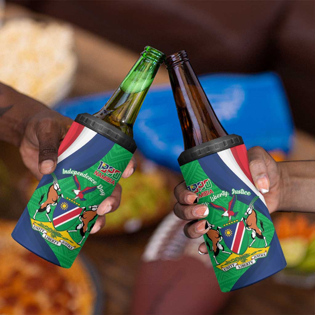 Personalised Namibia 4 in 1 Can Cooler Tumbler 35th Anniversary Independence Day LT15