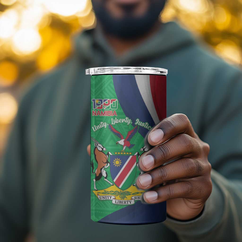 Personalised Namibia 4 in 1 Can Cooler Tumbler 35th Anniversary Independence Day LT15
