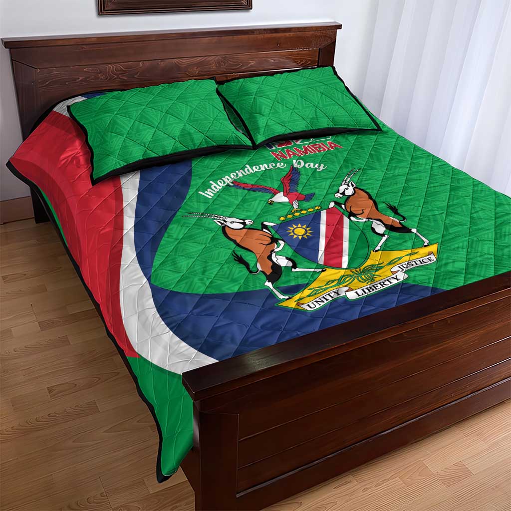 Personalised Namibia Quilt Bed Set 35th Anniversary Independence Day LT15