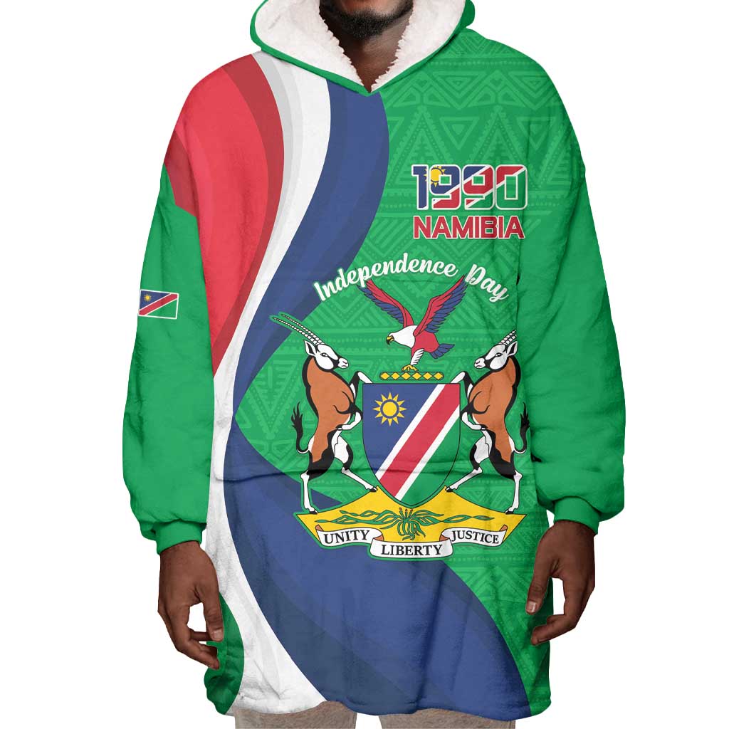 Personalised Namibia Wearable Blanket Hoodie 35th Anniversary Independence Day LT15