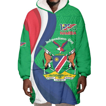 Personalised Namibia Wearable Blanket Hoodie 35th Anniversary Independence Day LT15