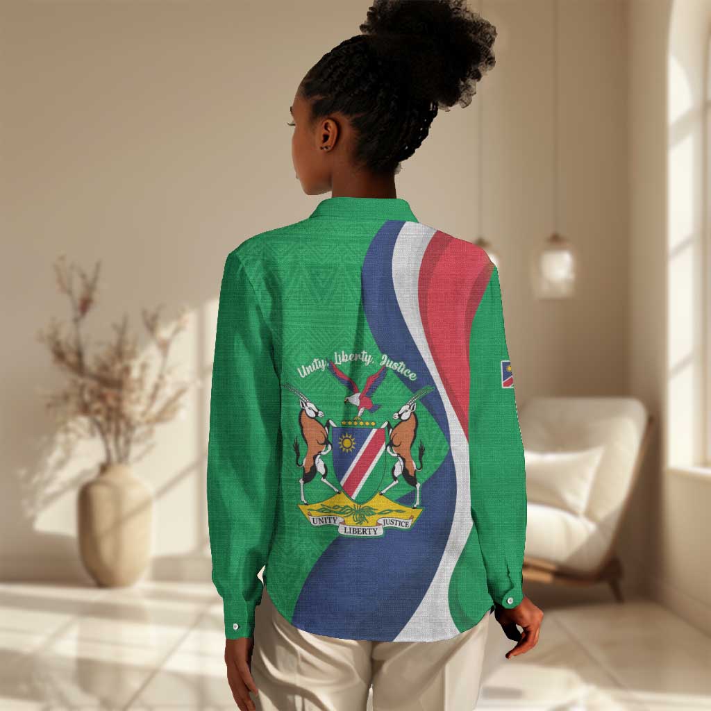 Personalised Namibia Women Casual Shirt 35th Anniversary Independence Day LT15