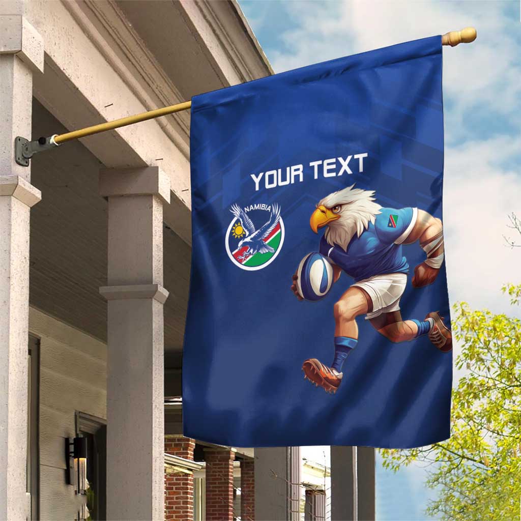 Namibia Rugby Custom Garden Flag Eagle Mascot - Sporty Style LT15