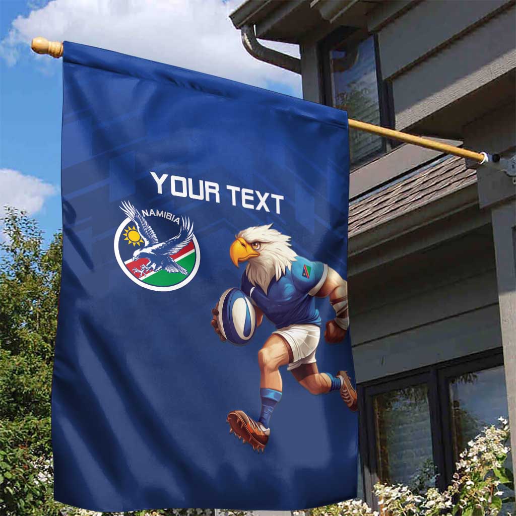 Namibia Rugby Custom Garden Flag Eagle Mascot - Sporty Style LT15