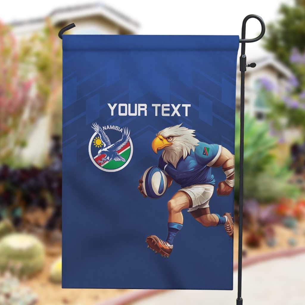 Namibia Rugby Custom Garden Flag Eagle Mascot - Sporty Style LT15