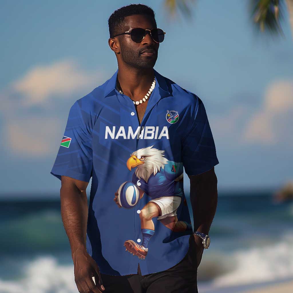 Namibia Rugby Custom Hawaiian Shirt Eagle Mascot - Sporty Style LT15