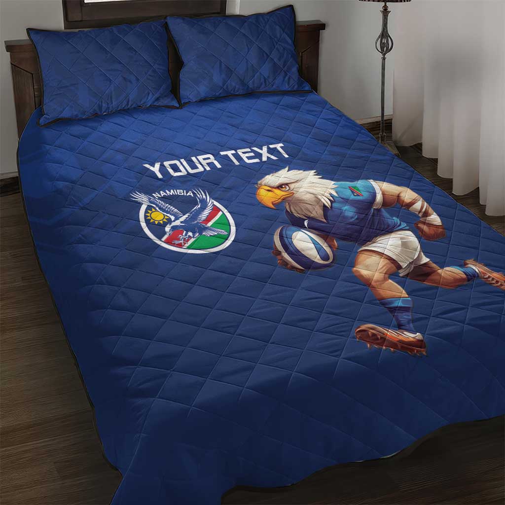 Namibia Rugby Custom Quilt Bed Set Eagle Mascot - Sporty Style LT15