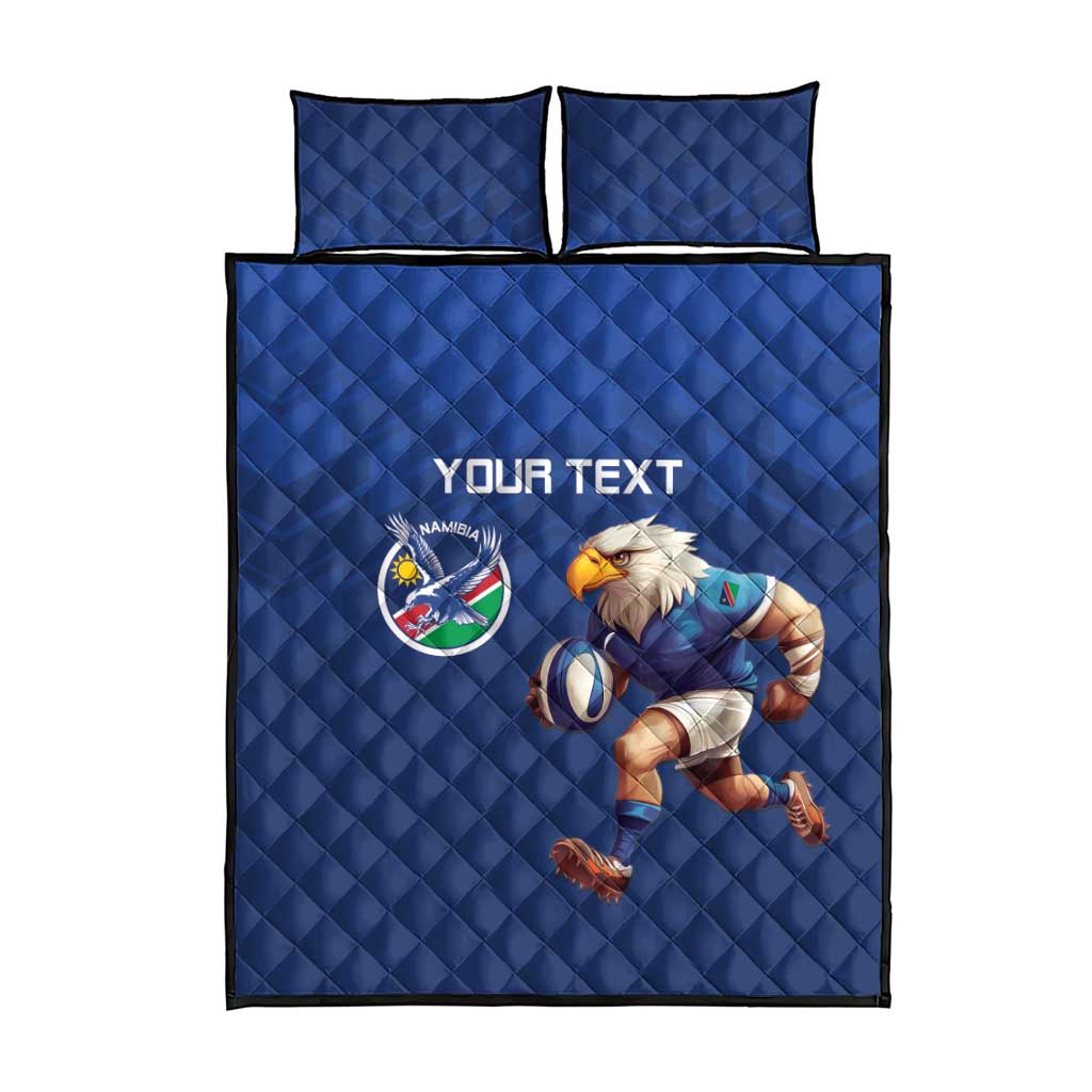 Namibia Rugby Custom Quilt Bed Set Eagle Mascot - Sporty Style LT15