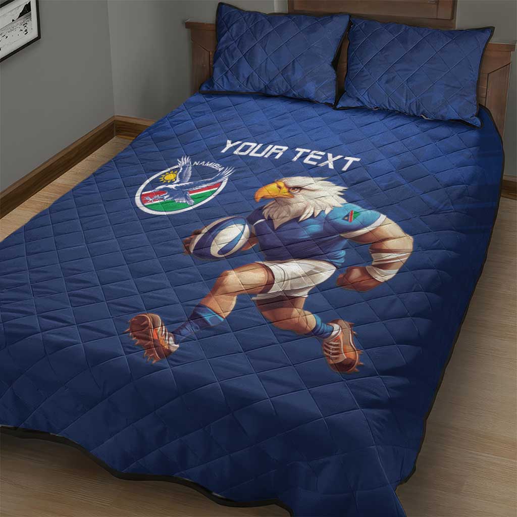 Namibia Rugby Custom Quilt Bed Set Eagle Mascot - Sporty Style LT15
