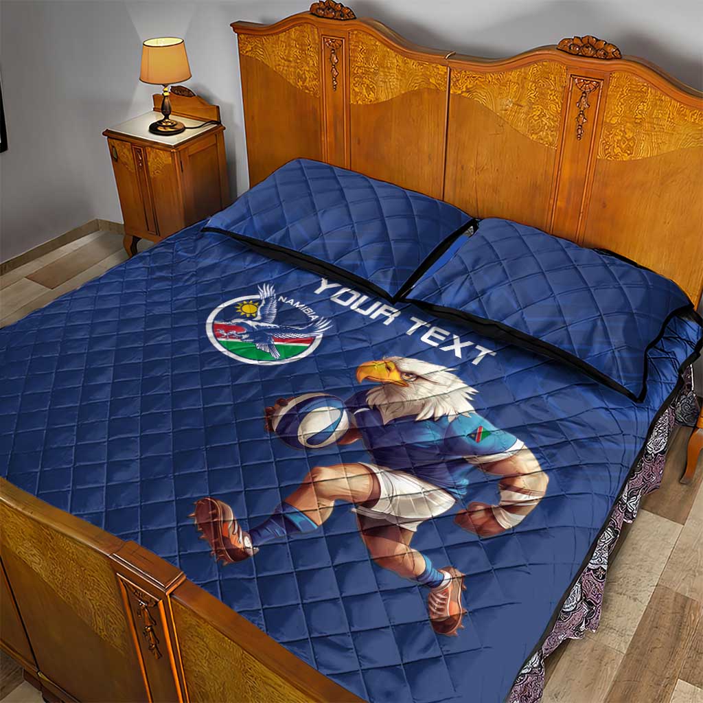 Namibia Rugby Custom Quilt Bed Set Eagle Mascot - Sporty Style LT15