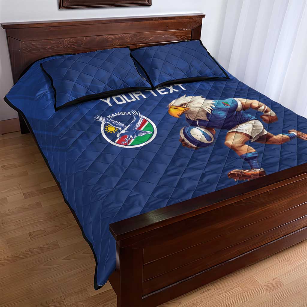 Namibia Rugby Custom Quilt Bed Set Eagle Mascot - Sporty Style LT15
