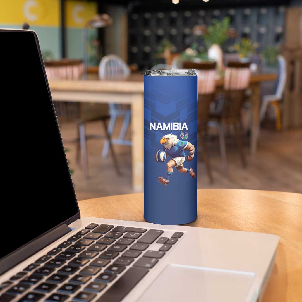 Namibia Rugby Custom Skinny Tumbler Eagle Mascot - Sporty Style LT15