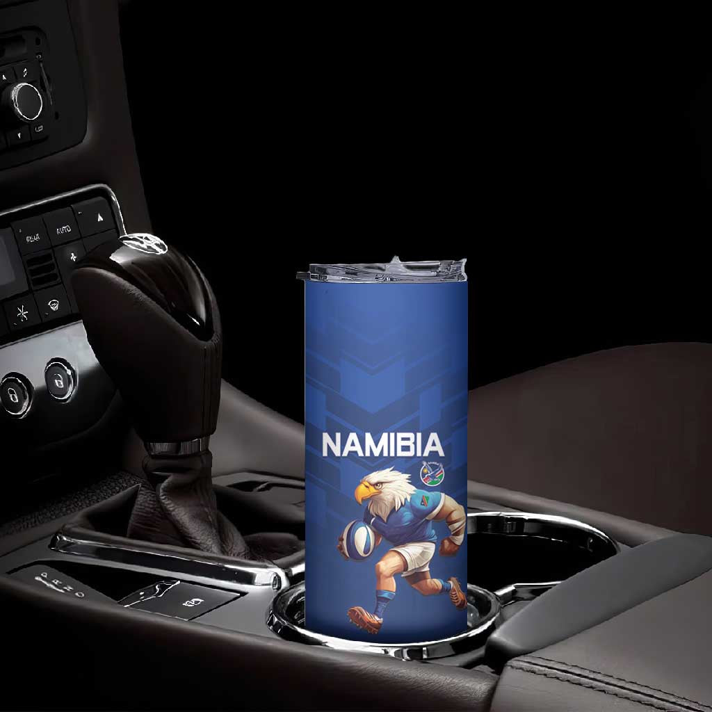 Namibia Rugby Custom Skinny Tumbler Eagle Mascot - Sporty Style LT15