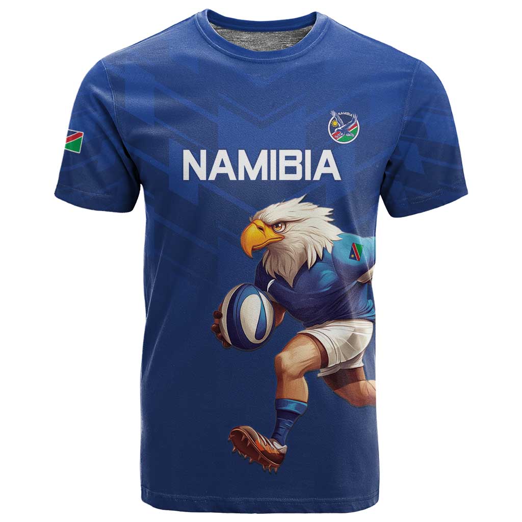 Namibia Rugby Custom T shirt Eagle Mascot - Sporty Style LT15