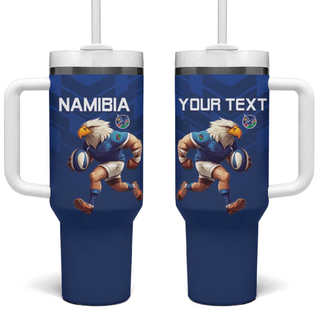 Namibia Rugby Custom Tumbler With Handle Eagle Mascot - Sporty Style LT15