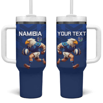 Namibia Rugby Custom Tumbler With Handle Eagle Mascot - Sporty Style LT15