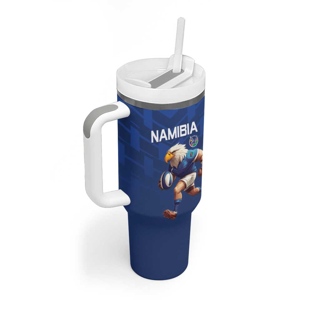 Namibia Rugby Custom Tumbler With Handle Eagle Mascot - Sporty Style LT15