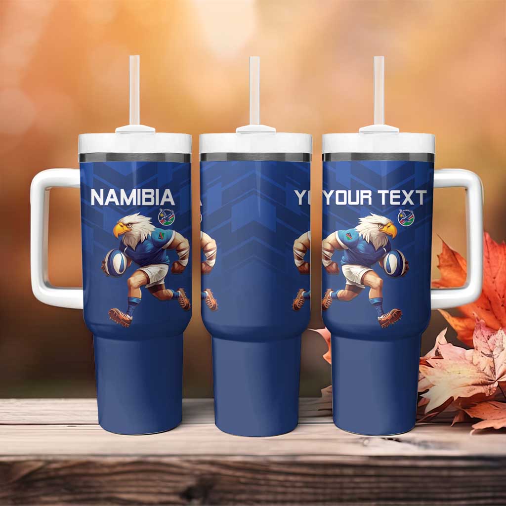 Namibia Rugby Custom Tumbler With Handle Eagle Mascot - Sporty Style LT15