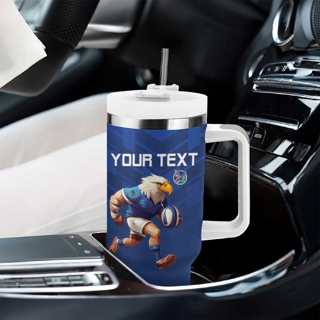 Namibia Rugby Custom Tumbler With Handle Eagle Mascot - Sporty Style LT15