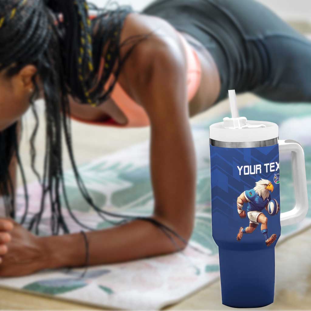 Namibia Rugby Custom Tumbler With Handle Eagle Mascot - Sporty Style LT15