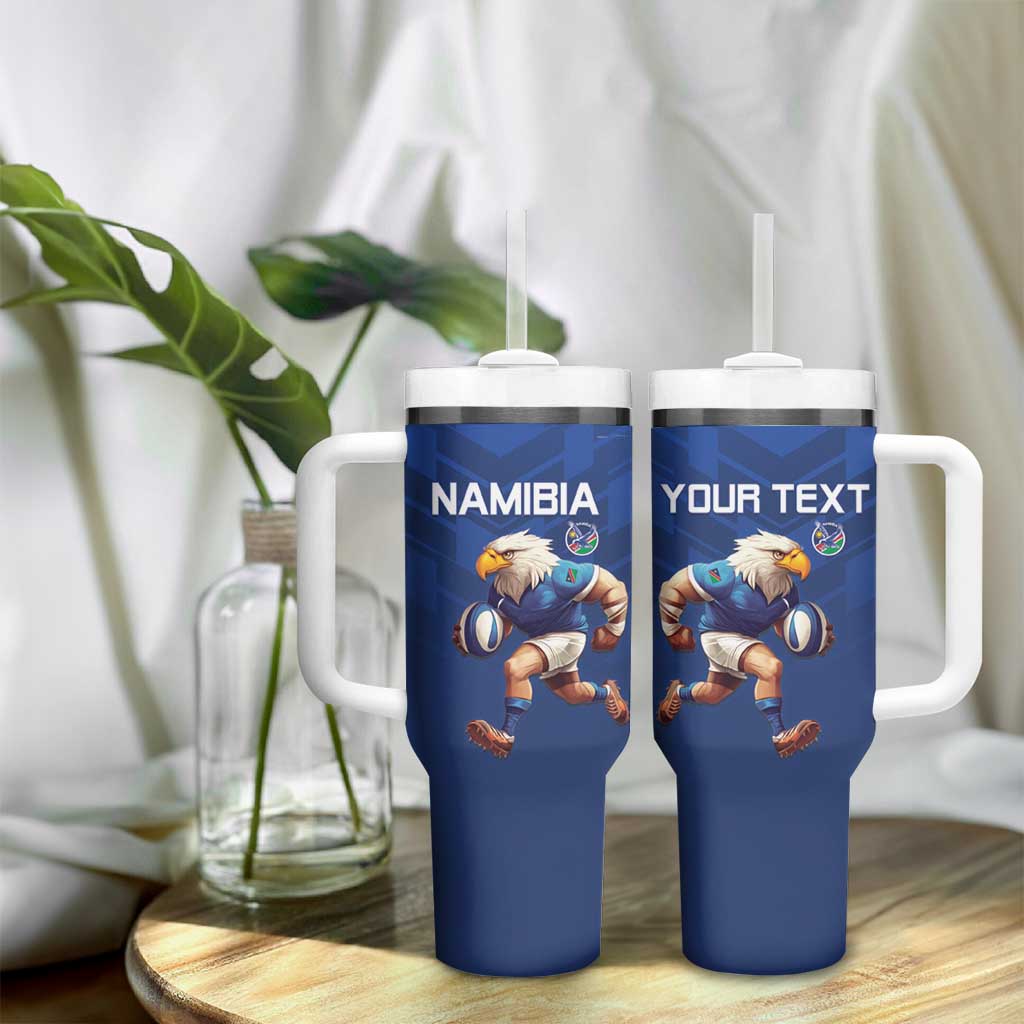 Namibia Rugby Custom Tumbler With Handle Eagle Mascot - Sporty Style LT15