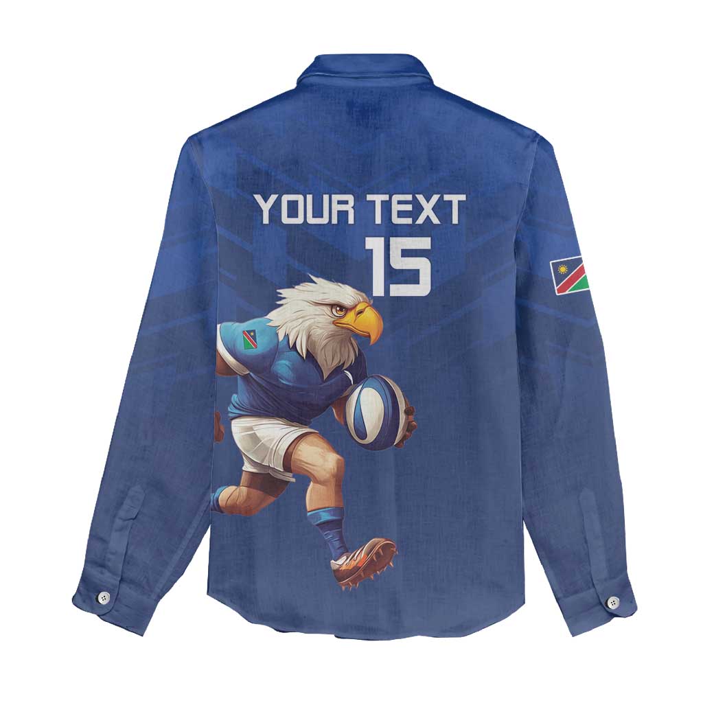 Namibia Rugby Custom Women Casual Shirt Eagle Mascot - Sporty Style LT15