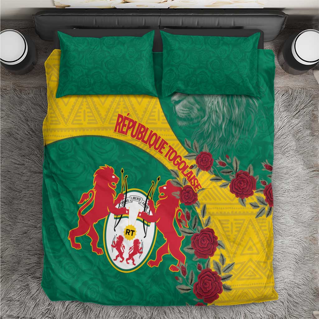 Personalised Togo Bedding Set Coat Of Arms - African Mix Rose Pattern LT15