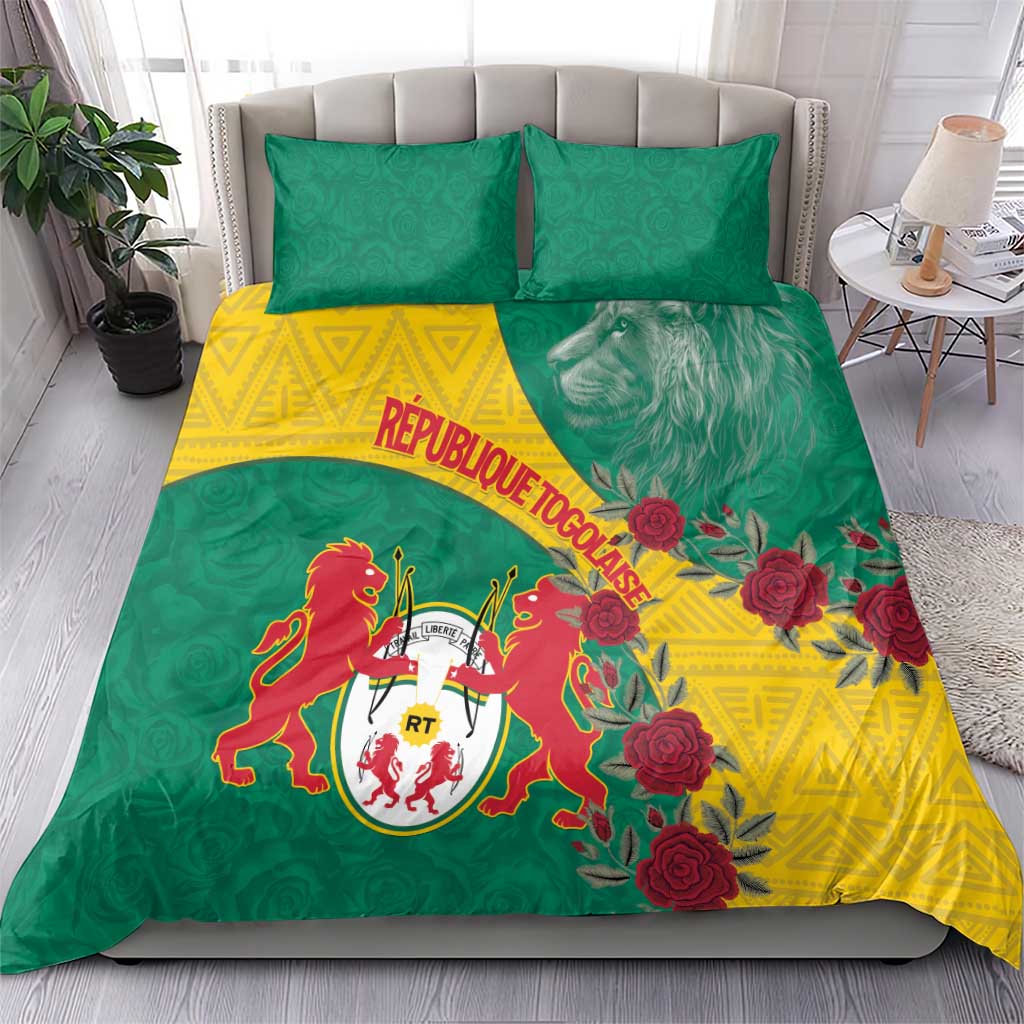 Personalised Togo Bedding Set Coat Of Arms - African Mix Rose Pattern LT15