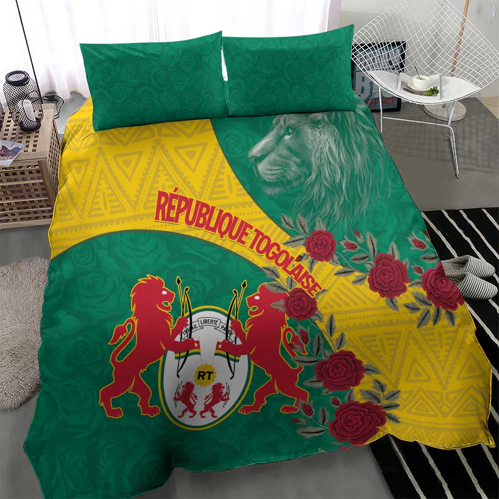 Personalised Togo Bedding Set Coat Of Arms - African Mix Rose Pattern LT15