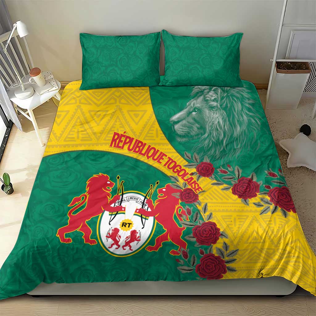 Personalised Togo Bedding Set Coat Of Arms - African Mix Rose Pattern LT15