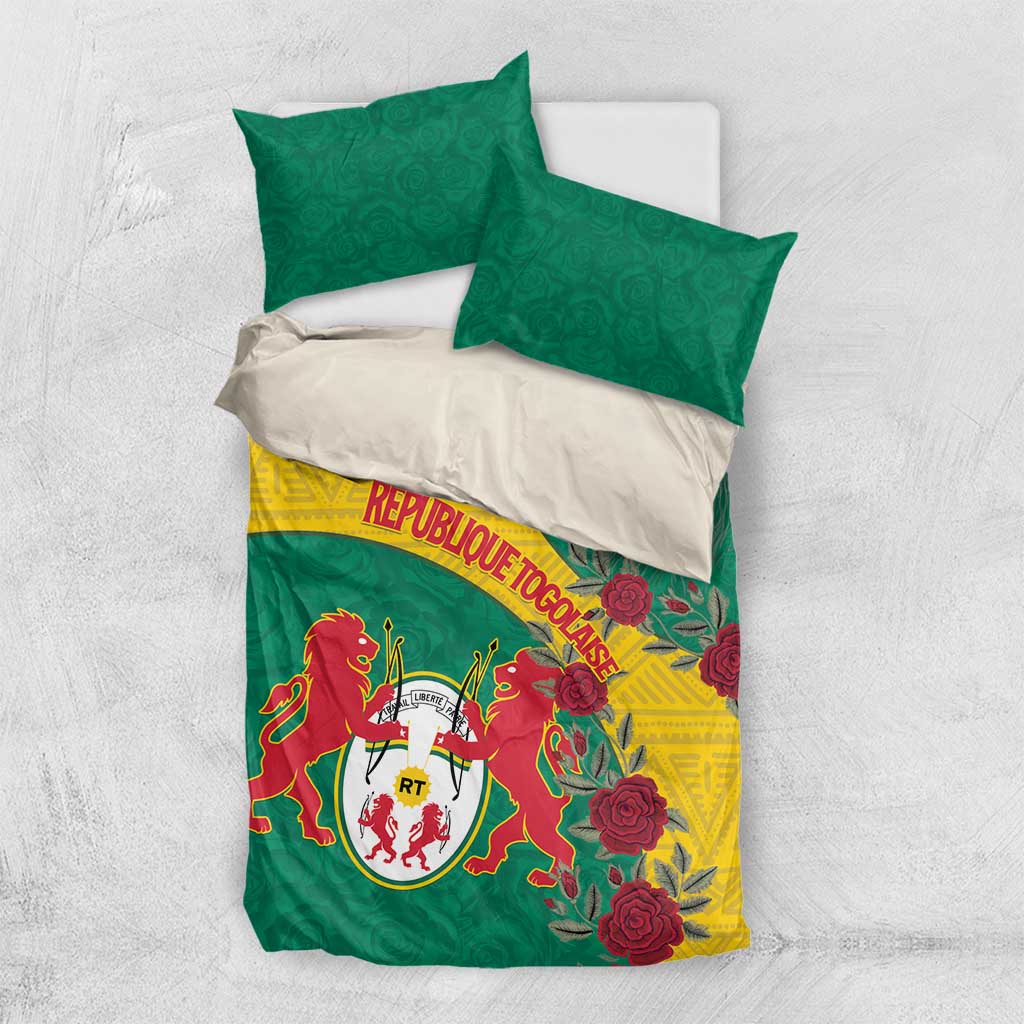 Personalised Togo Bedding Set Coat Of Arms - African Mix Rose Pattern LT15