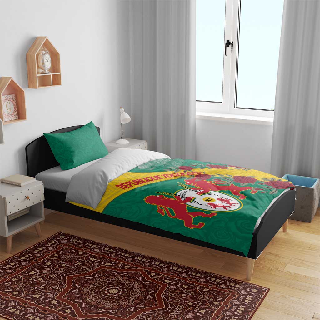 Personalised Togo Bedding Set Coat Of Arms - African Mix Rose Pattern LT15