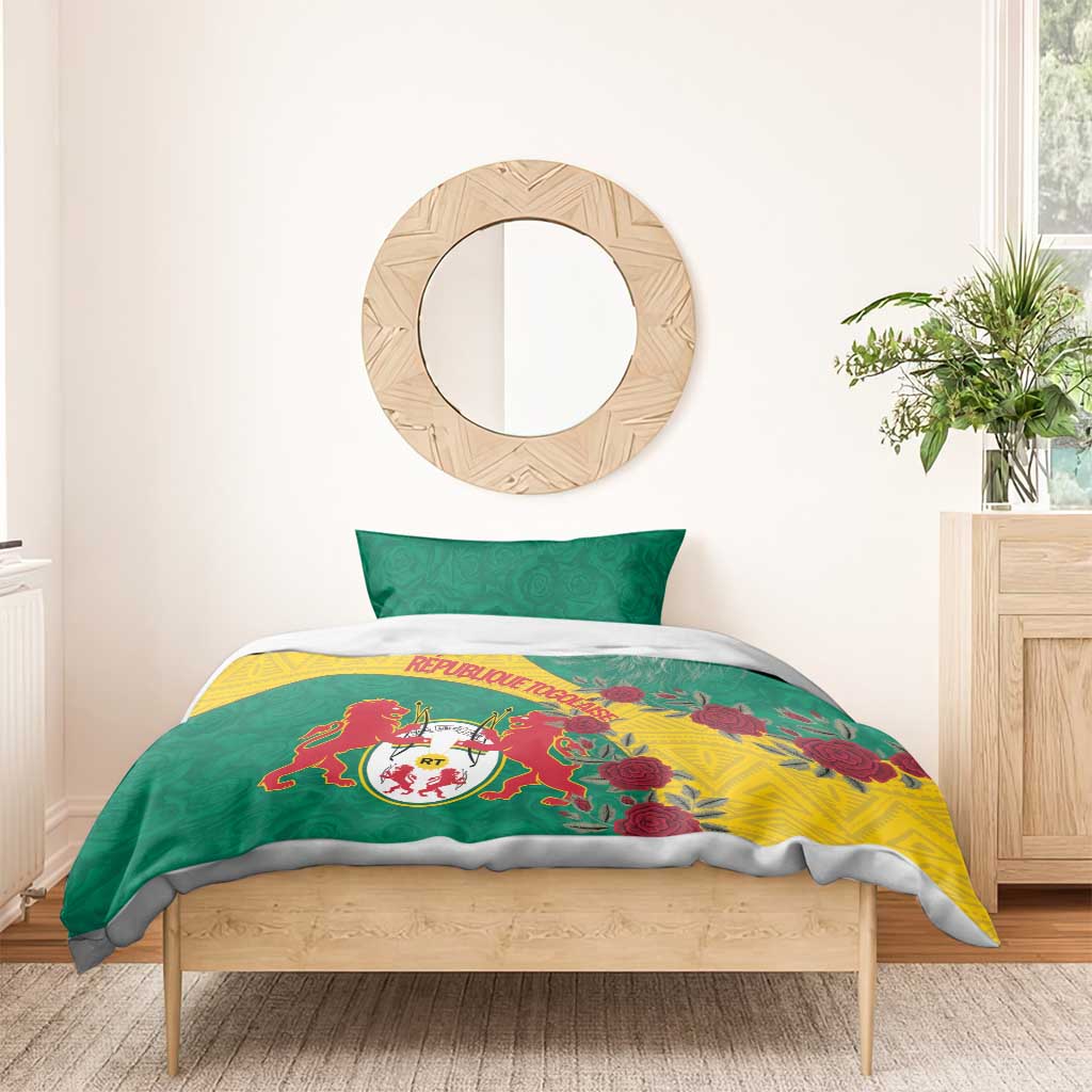 Personalised Togo Bedding Set Coat Of Arms - African Mix Rose Pattern LT15