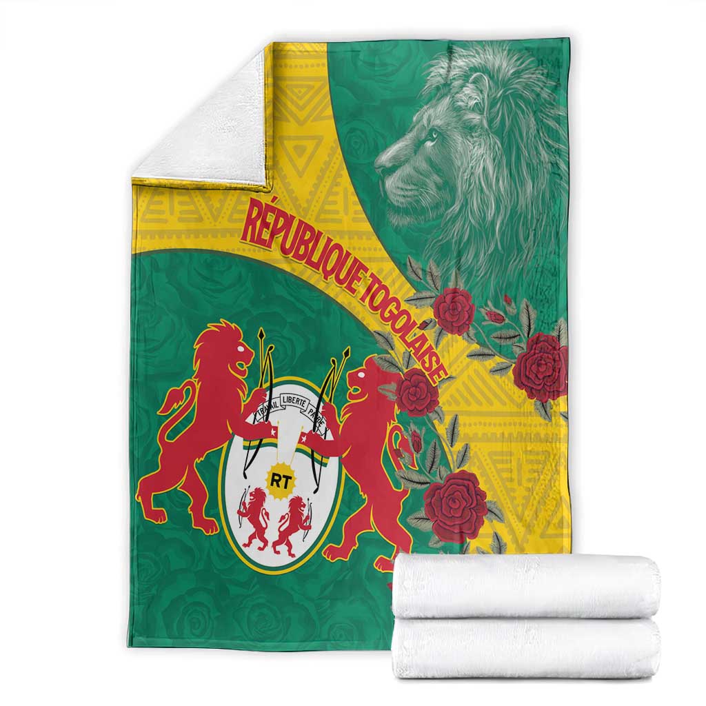 Personalised Togo Blanket Coat Of Arms - African Mix Rose Pattern LT15