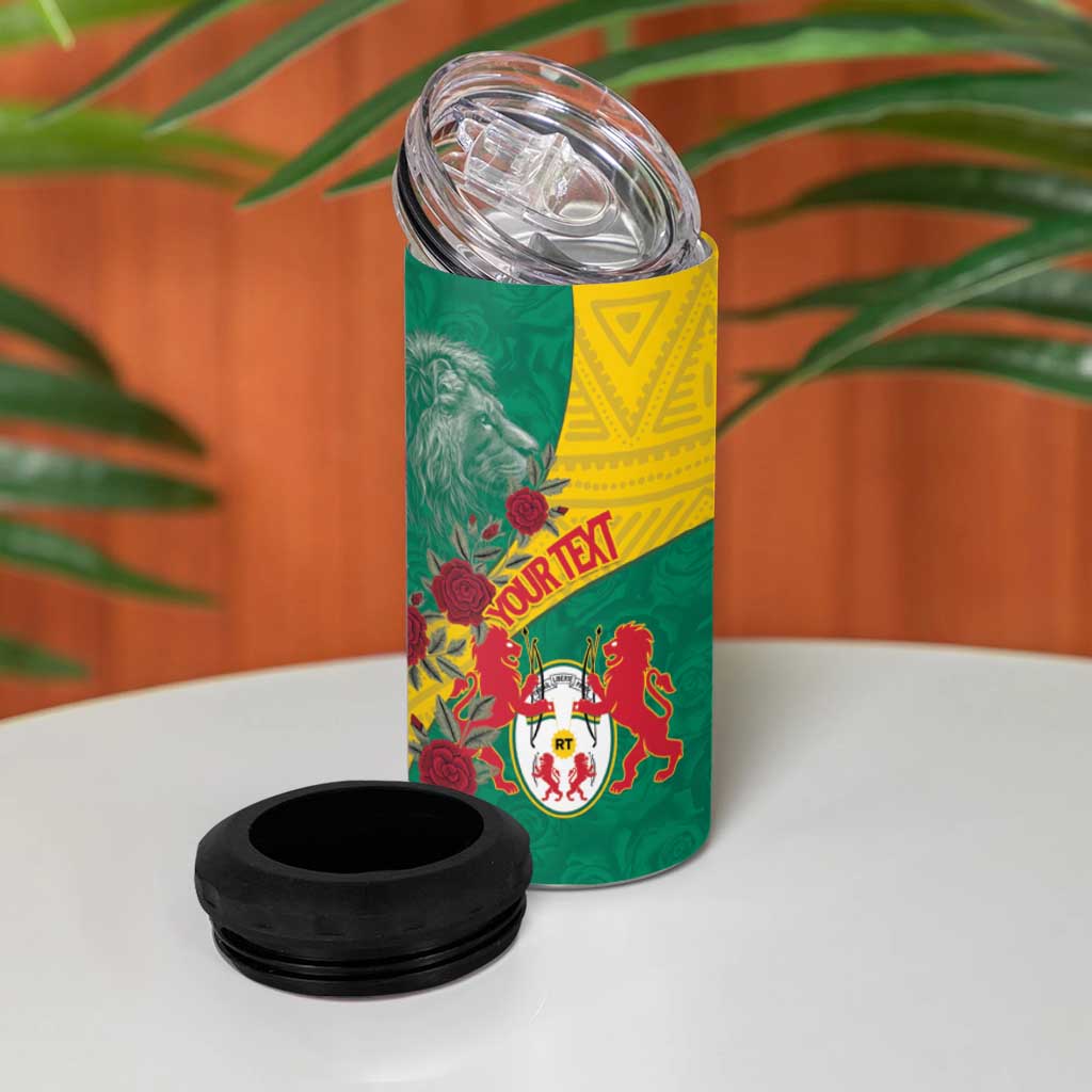 Personalised Togo 4 in 1 Can Cooler Tumbler Coat Of Arms - African Mix Rose Pattern LT15