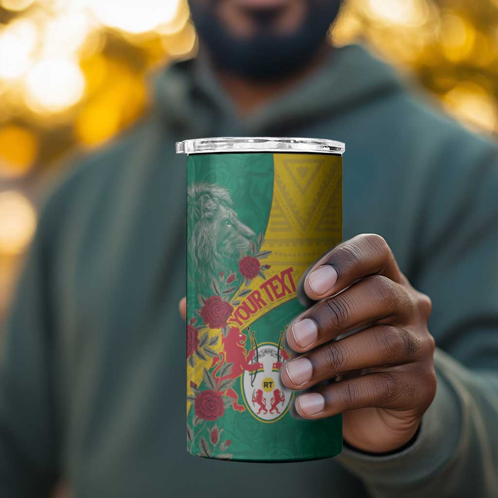 Personalised Togo 4 in 1 Can Cooler Tumbler Coat Of Arms - African Mix Rose Pattern LT15