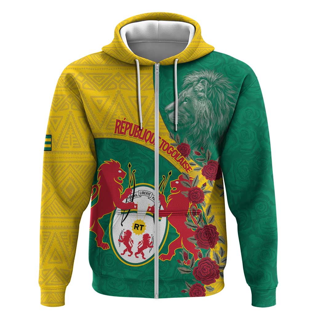 Personalised Republique Togolaise Hoodie Lion Coat Of Arms LT15