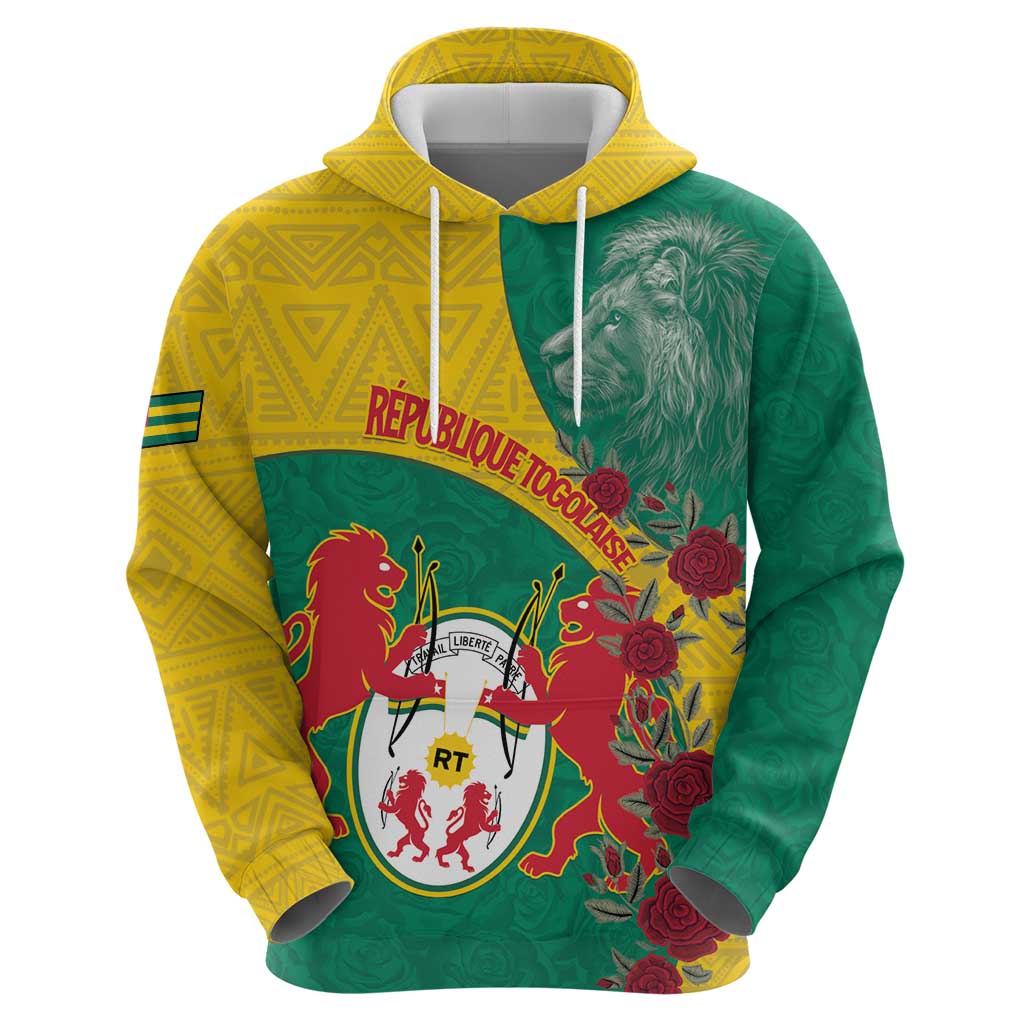 Personalised Republique Togolaise Hoodie Lion Coat Of Arms LT15