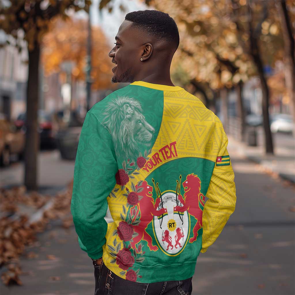 Personalised Togo Sweatshirt Coat Of Arms - African Mix Rose Pattern LT15