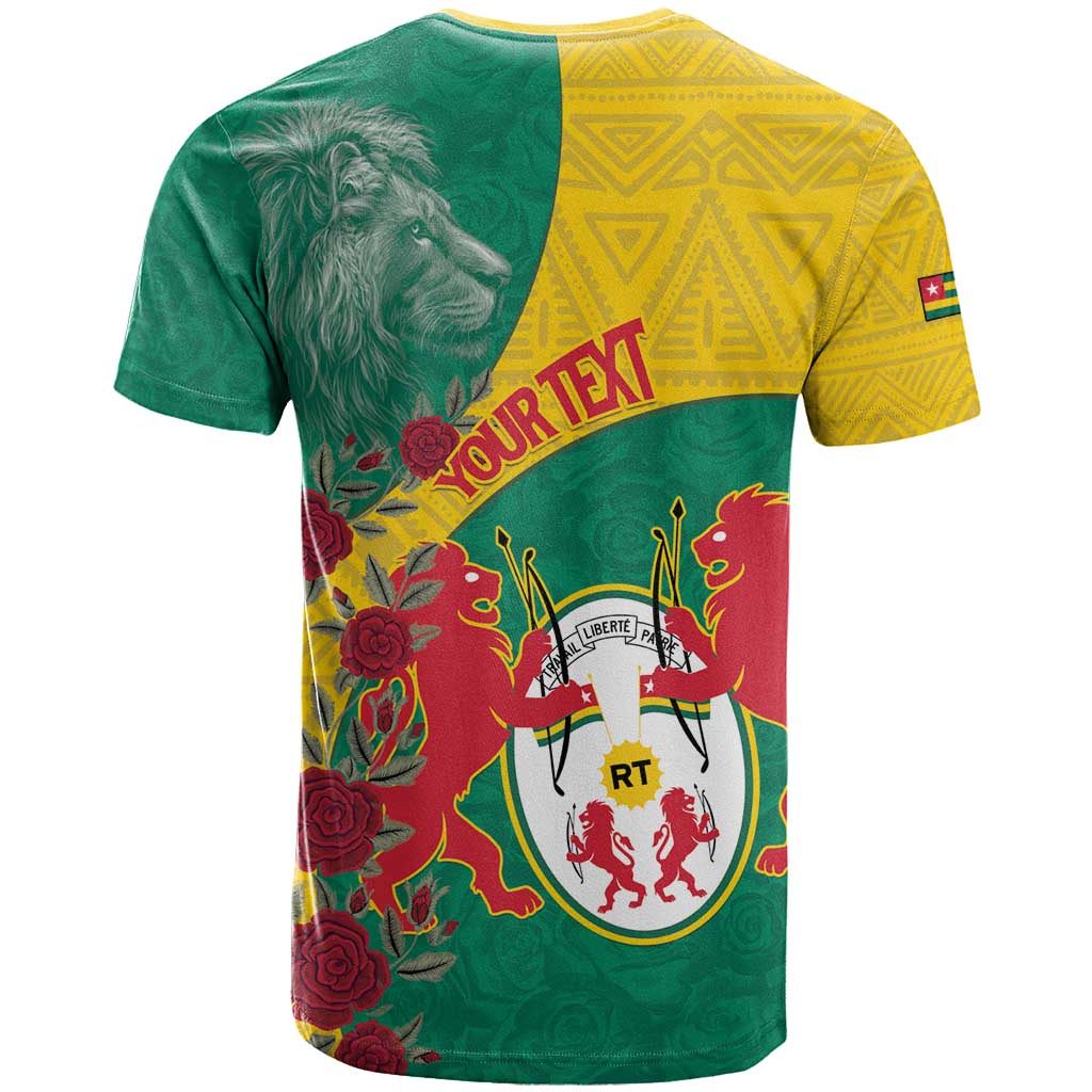 Personalised Togo T shirt Coat Of Arms - African Mix Rose Pattern LT15