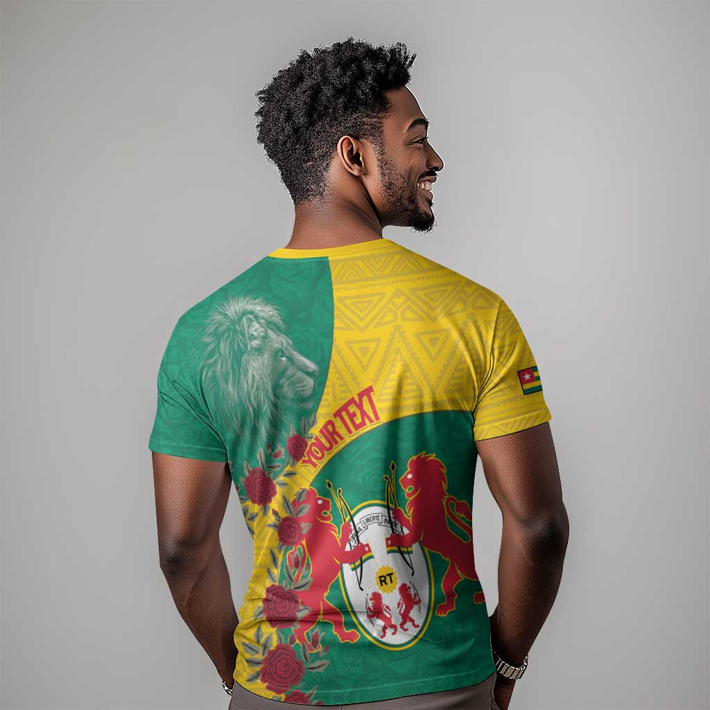 Personalised Togo T shirt Coat Of Arms - African Mix Rose Pattern LT15