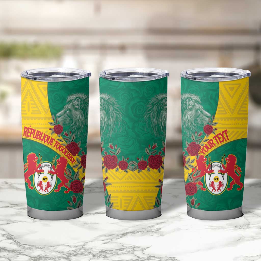 Personalised Togo Tumbler Cup Coat Of Arms - African Mix Rose Pattern LT15