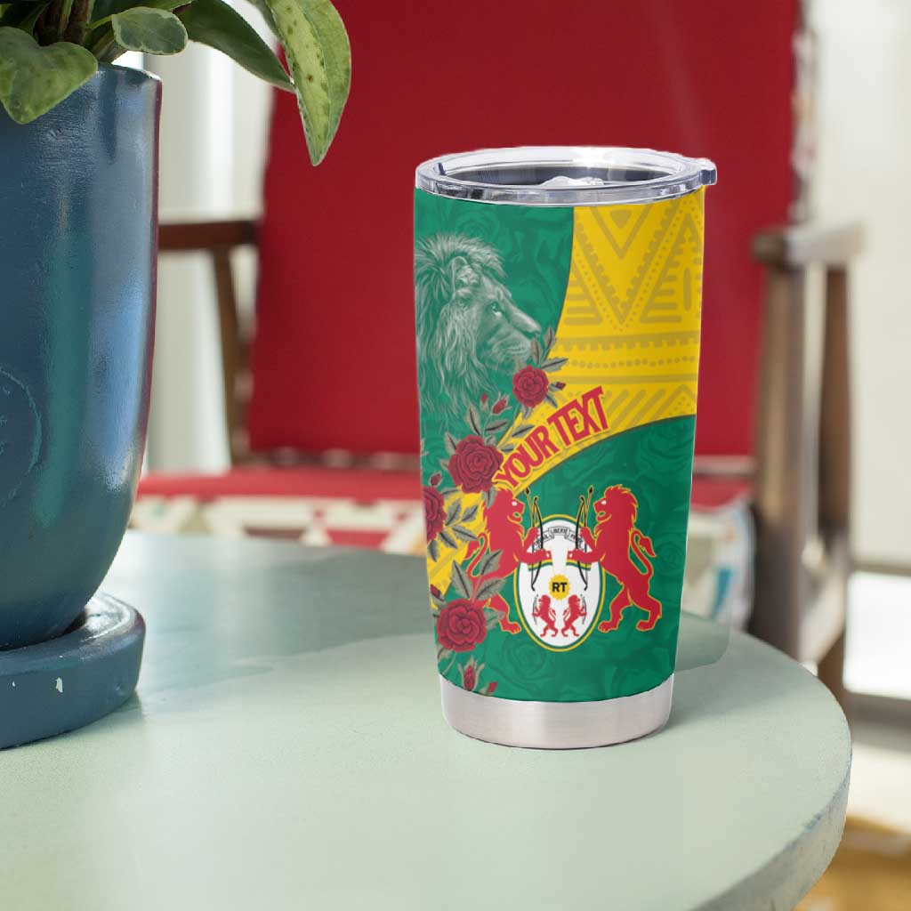 Personalised Togo Tumbler Cup Coat Of Arms - African Mix Rose Pattern LT15