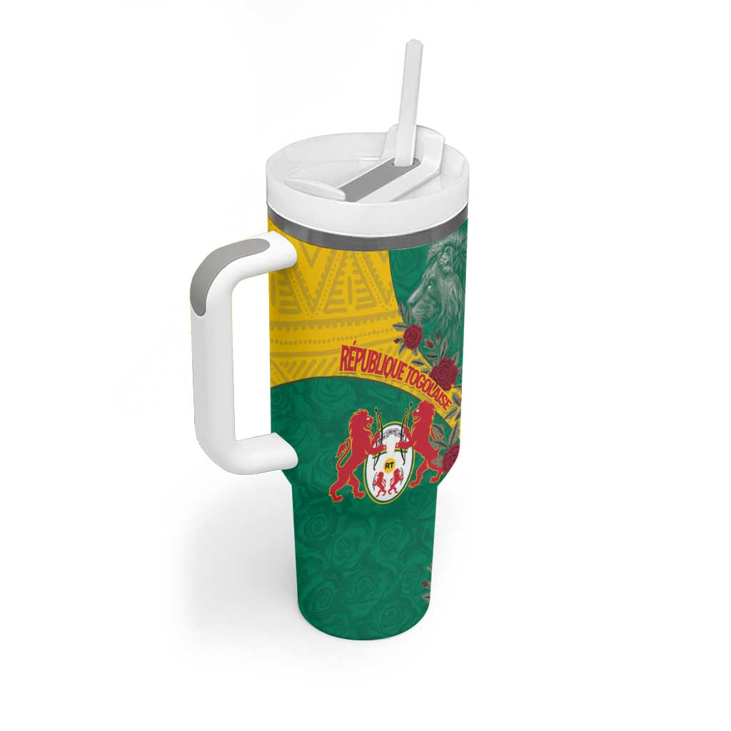 Personalised Togo Tumbler With Handle Coat Of Arms - African Mix Rose Pattern LT15