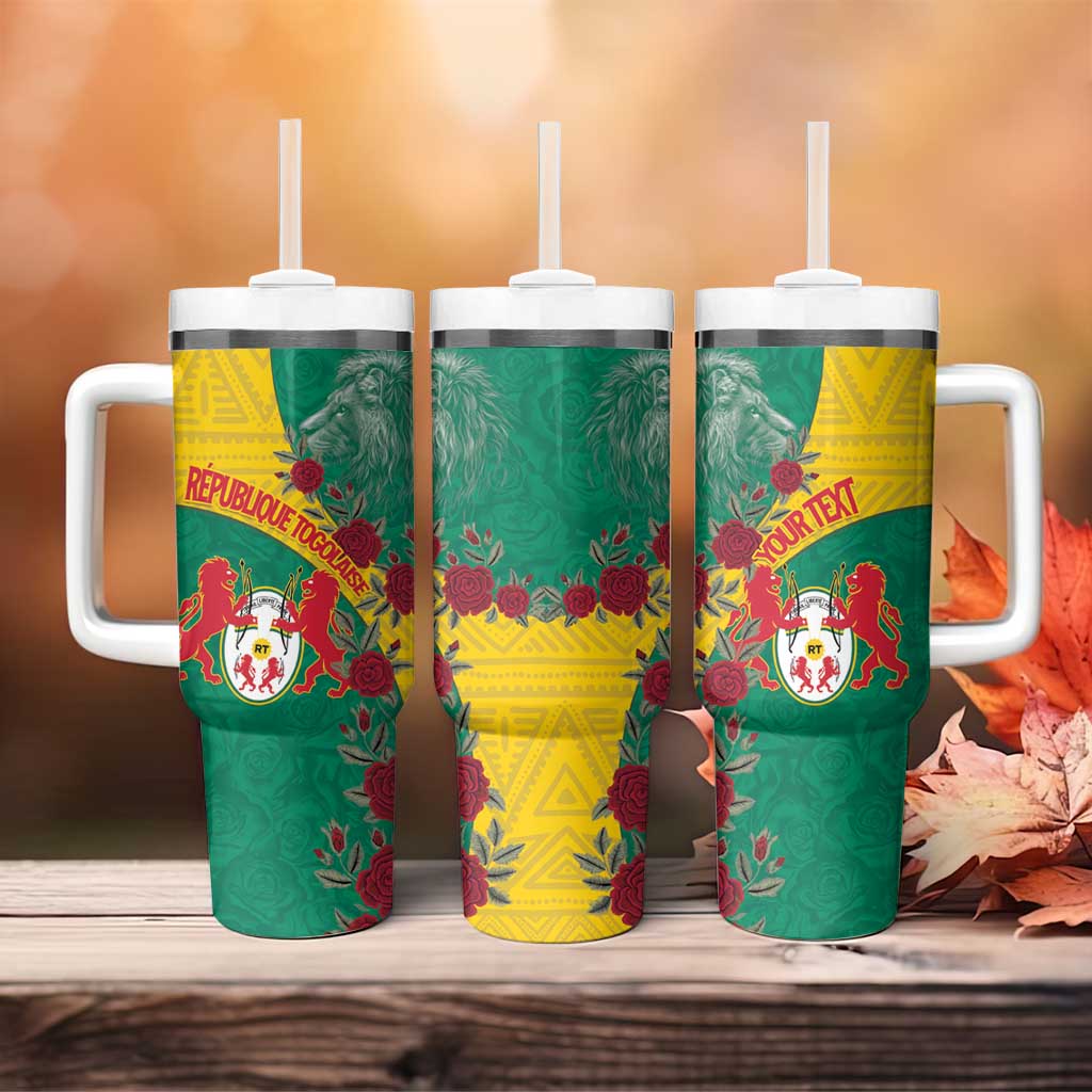 Personalised Togo Tumbler With Handle Coat Of Arms - African Mix Rose Pattern LT15