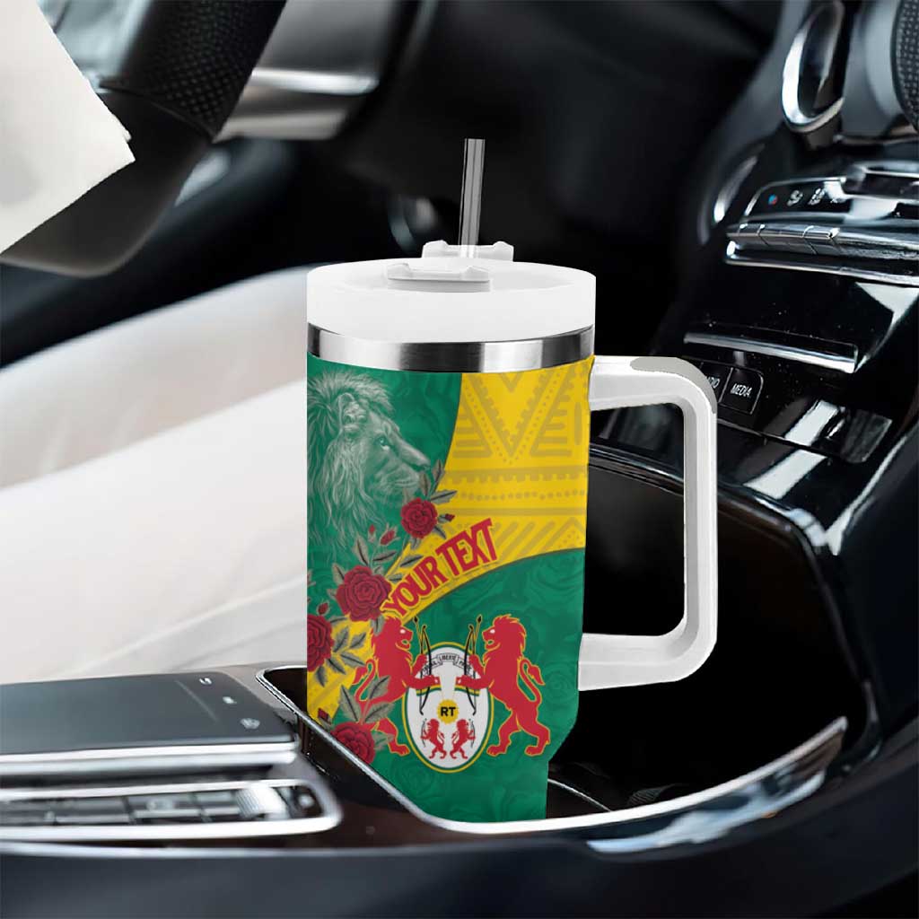 Personalised Togo Tumbler With Handle Coat Of Arms - African Mix Rose Pattern LT15