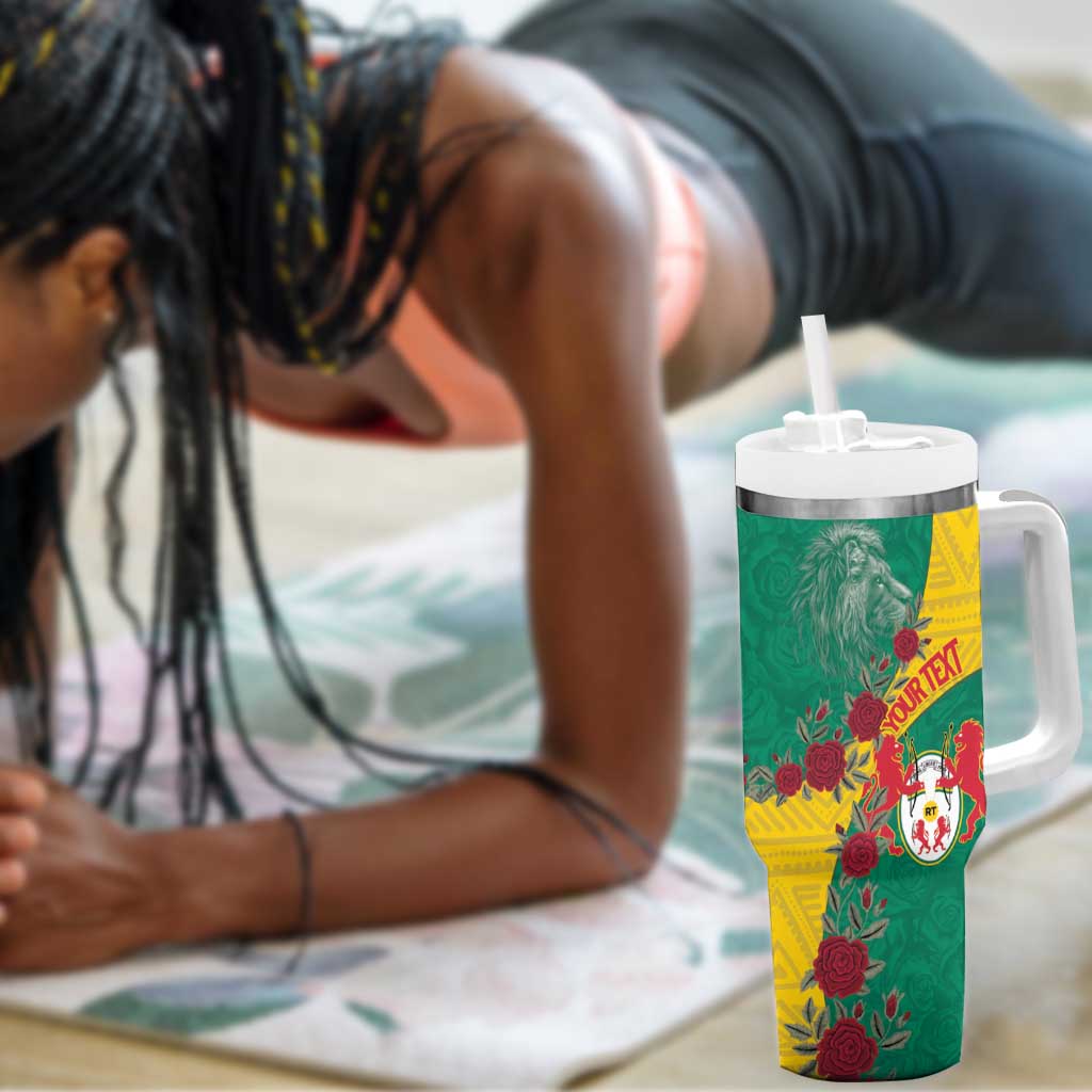 Personalised Togo Tumbler With Handle Coat Of Arms - African Mix Rose Pattern LT15