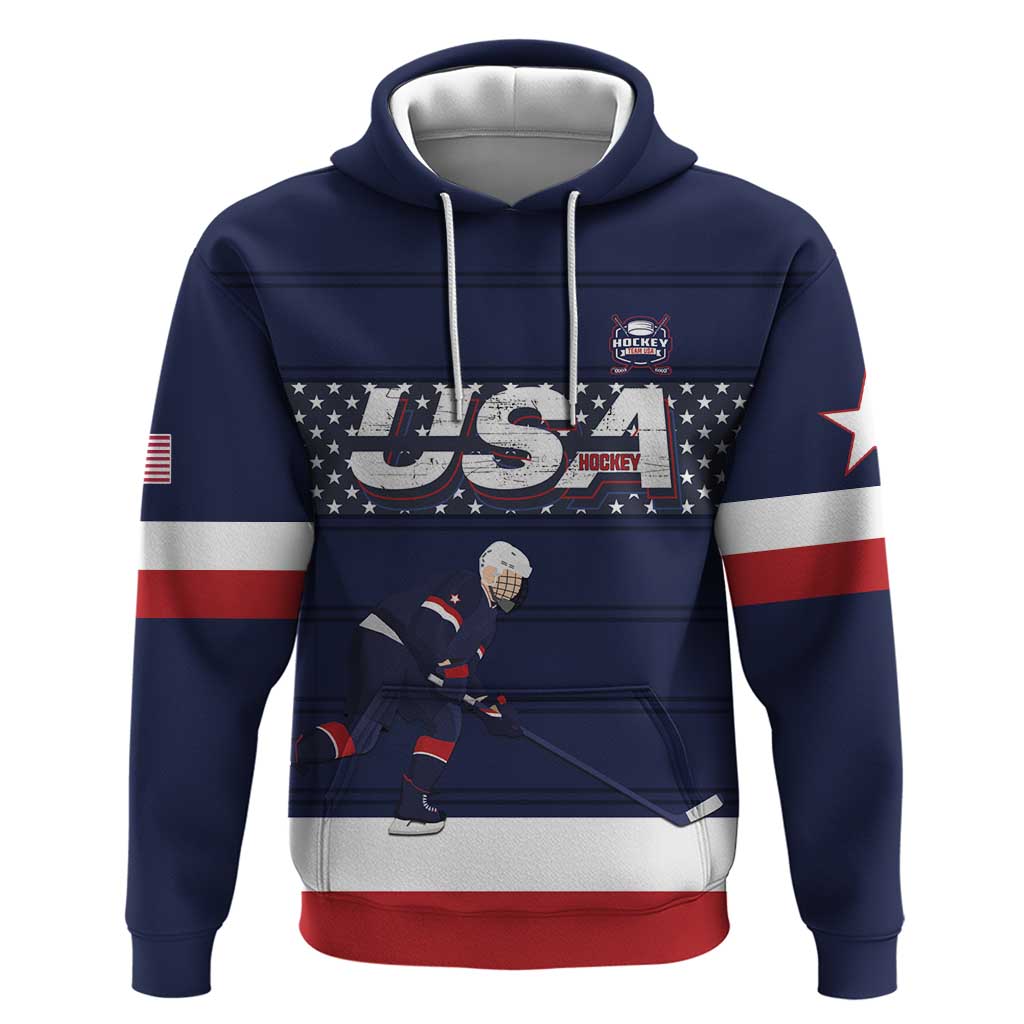Custom USA Ice Hockey Hoodie Go Champions LT15