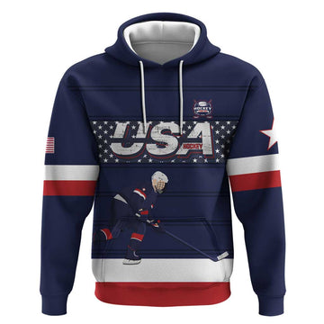 Custom USA Ice Hockey Hoodie Go Champions LT15
